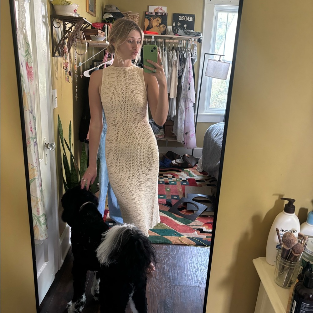 DISSH crochet dress buttermilk color xs